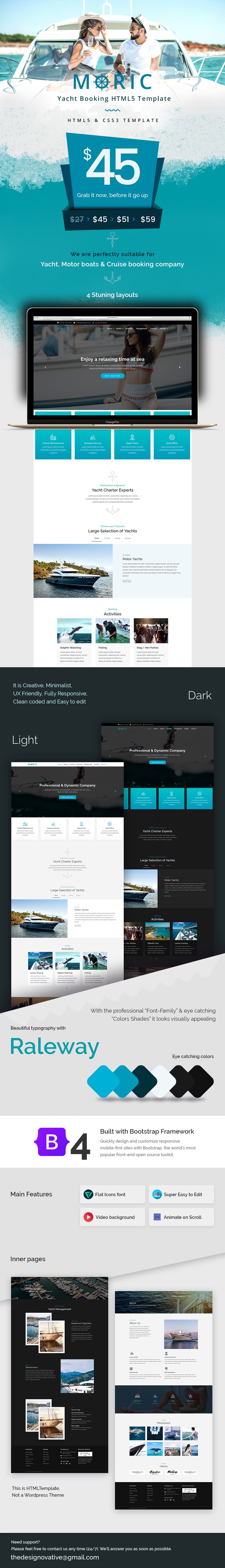 Moric-Yacht Booking HTML5 Template